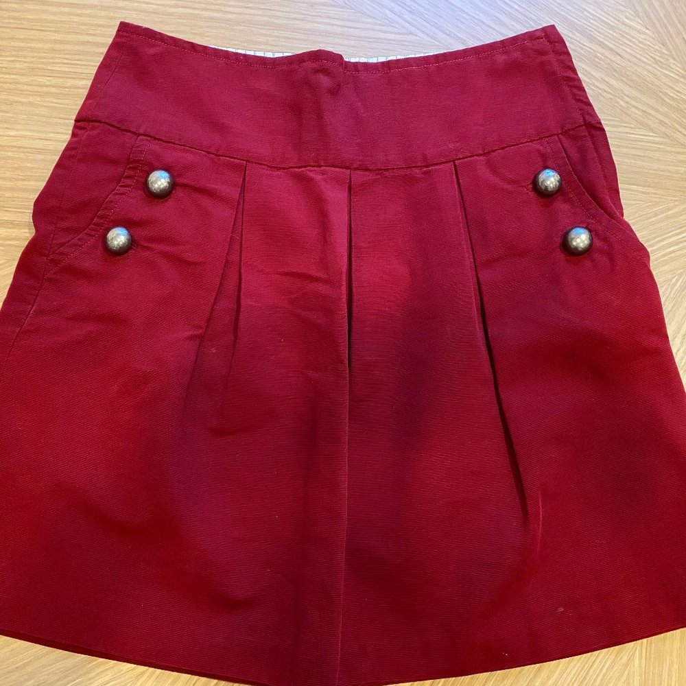 Maroon "bubble" skirt from Anthropologie